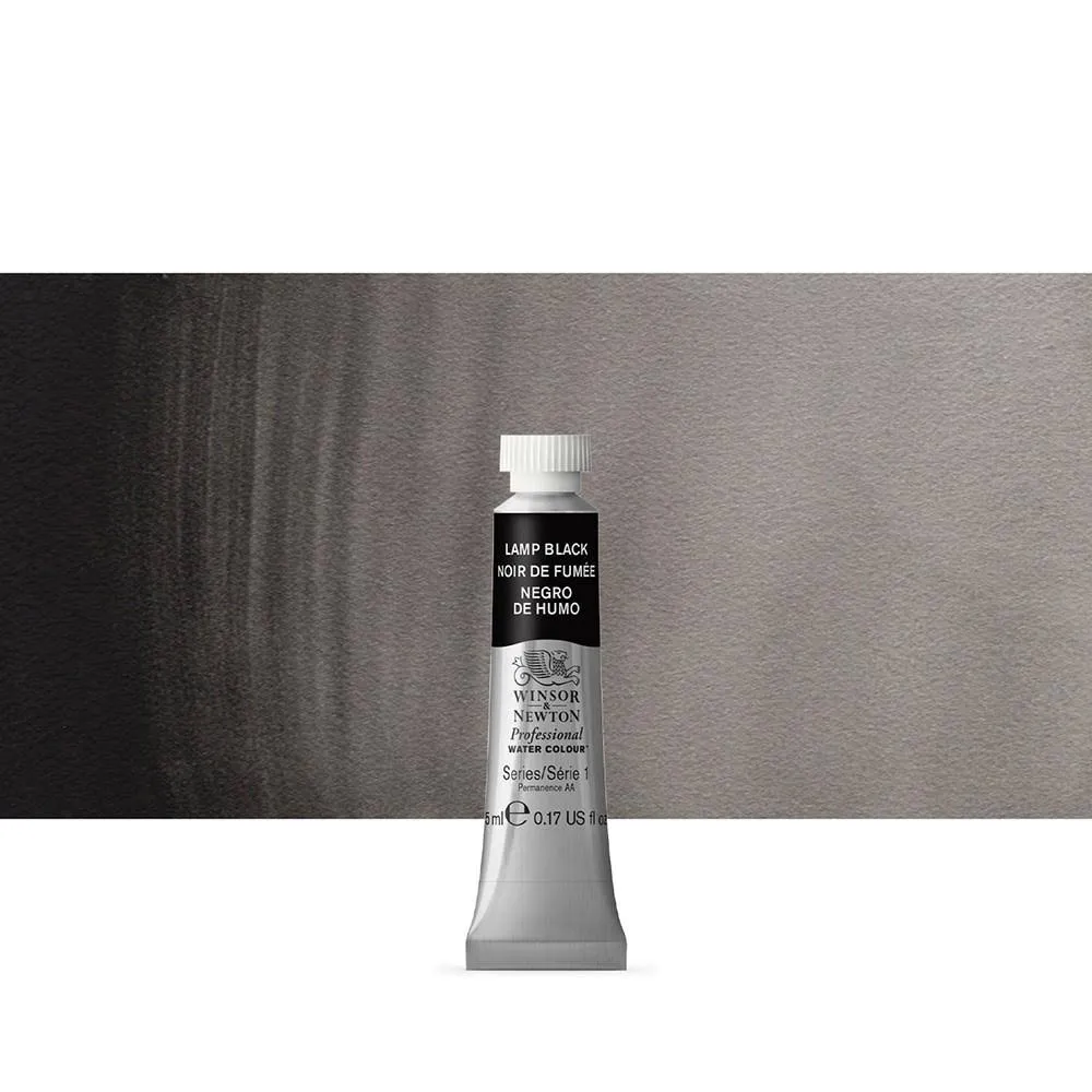 Winsor & Newton : Professional Watercolor : 5ml : Lamp Black