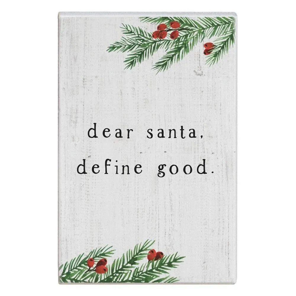 Simply Said, Inc Small Talk Rectangles 3.5"x5.25" Wood Sign STR1307 - Dear Santa ...