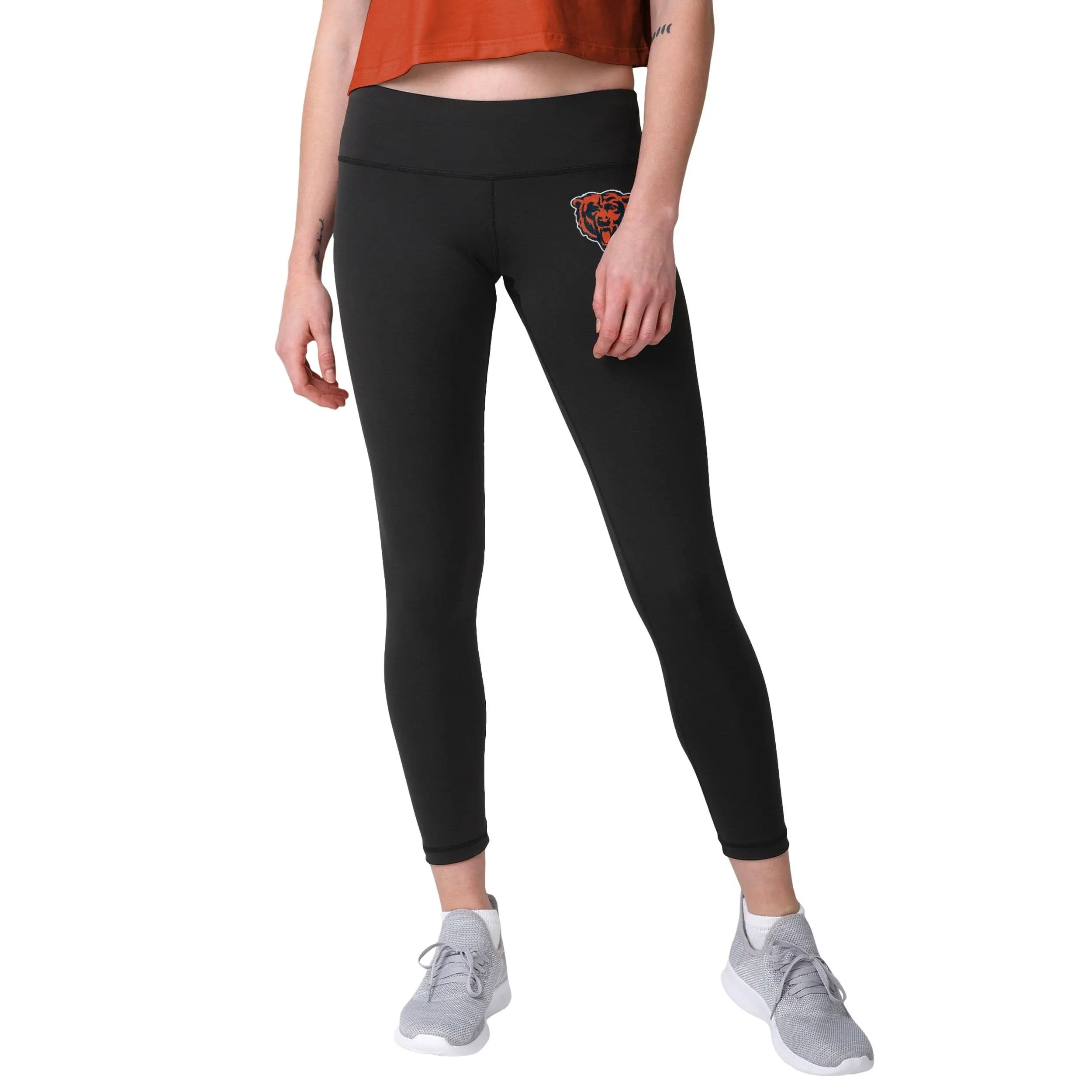 FOCO Chicago Bears NFL Womens Calf Logo Black Leggings