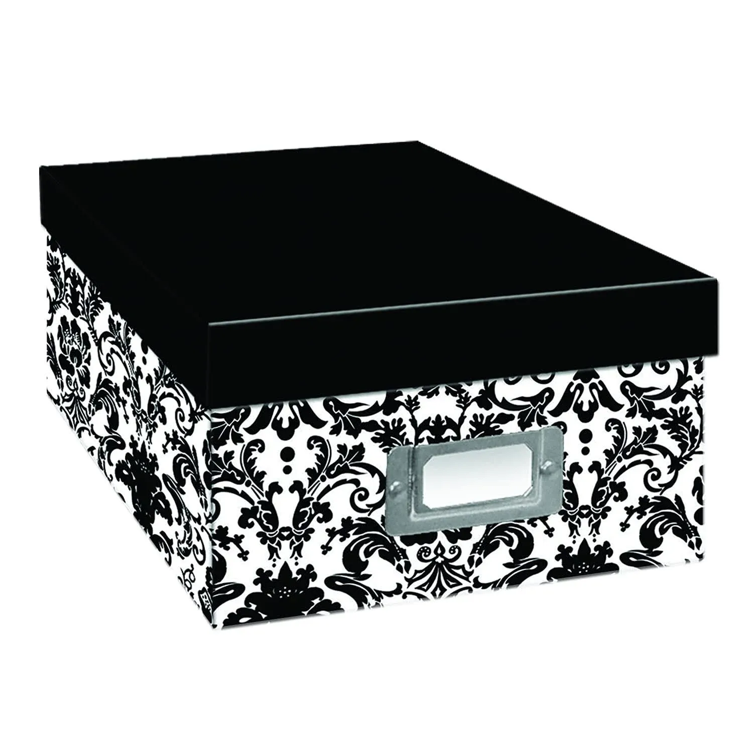 Pioneer Photo Albums Damask Archival Storage Photo Box (Black and White)