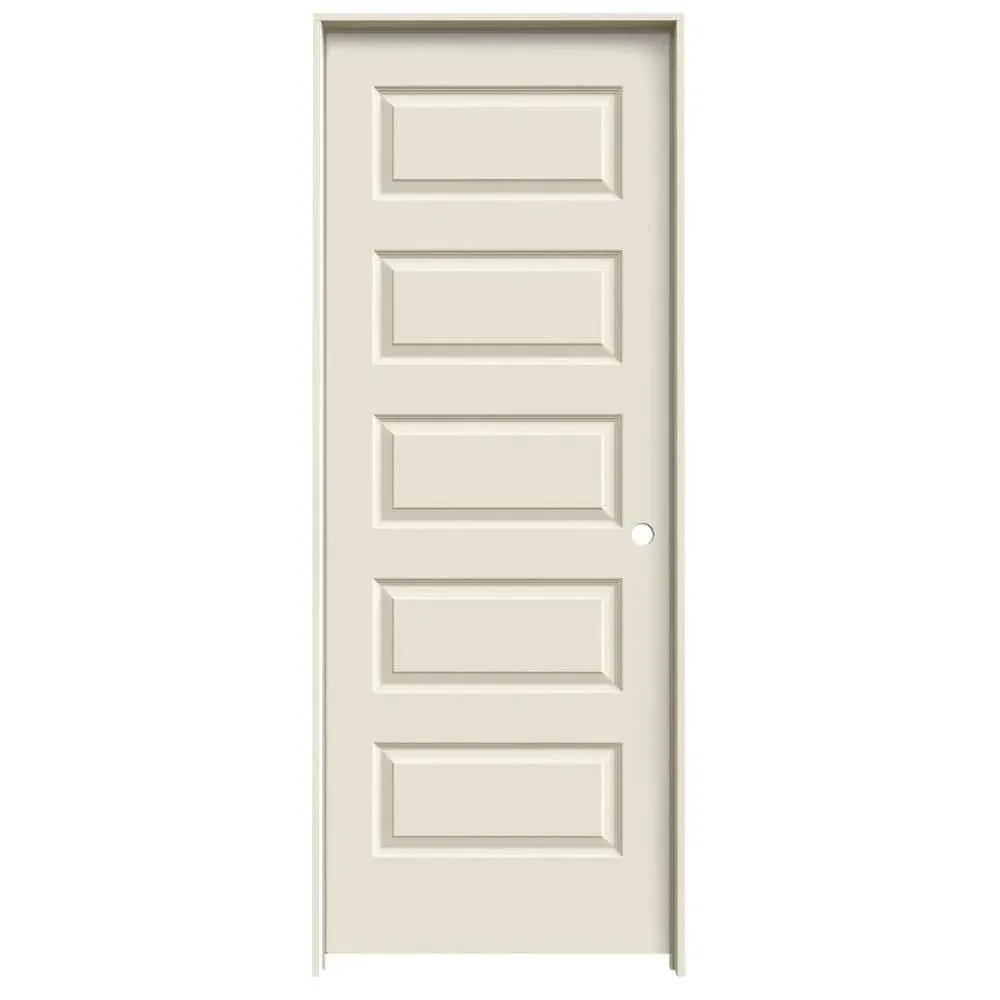 MMI Door 32 in. x 80 in. Smooth Rockport Left-Hand Solid Core Primed Molded Composite Single Prehung Interior Door Z009466L