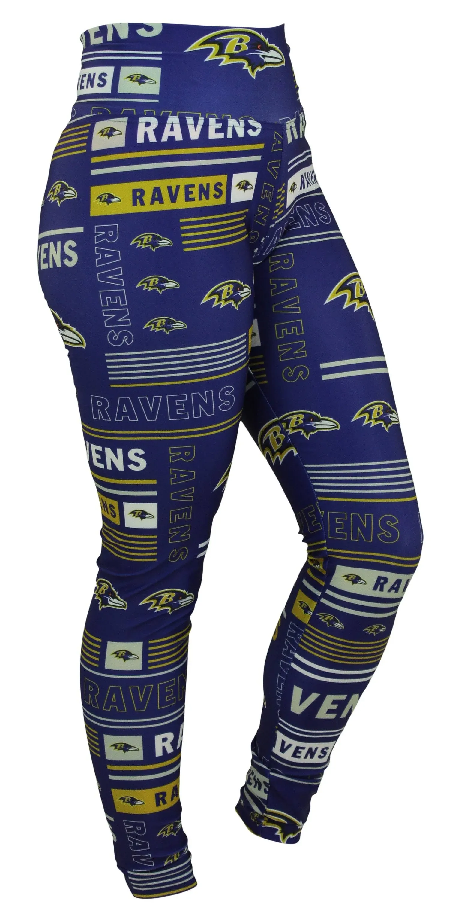 Zubaz NFL Baltimore Ravens Women&#039;s Team Column Leggings