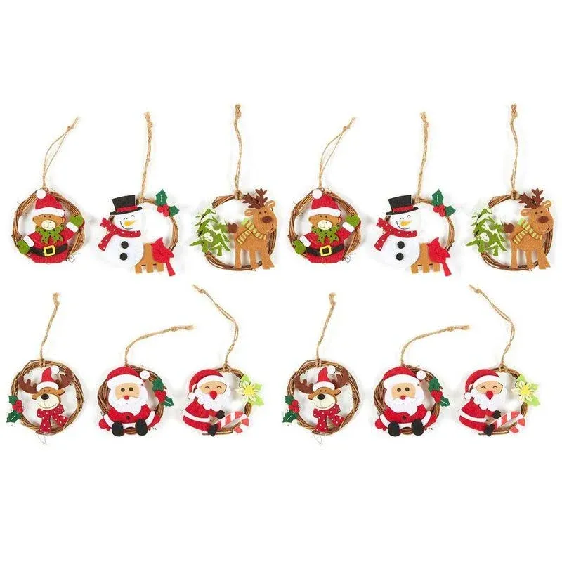 12-Pack of Christmas Tree Decorations - Miniature Christmas Decoration Ornaments