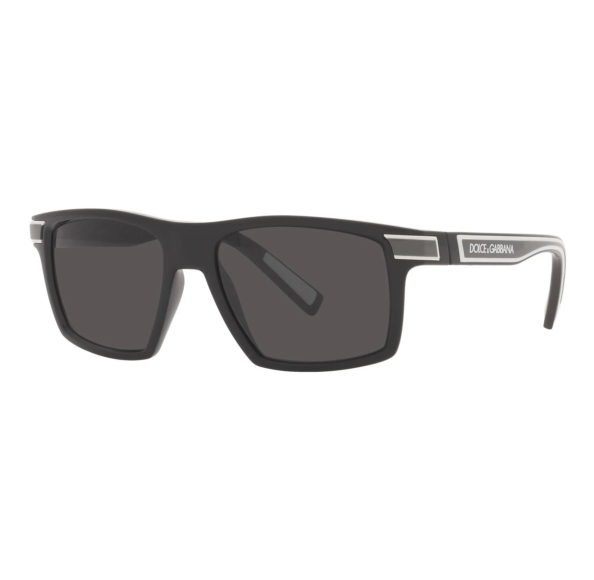 Dolce & Gabbana Men's Round Fashion Sunglasses, Black/Dark Grey, One Size