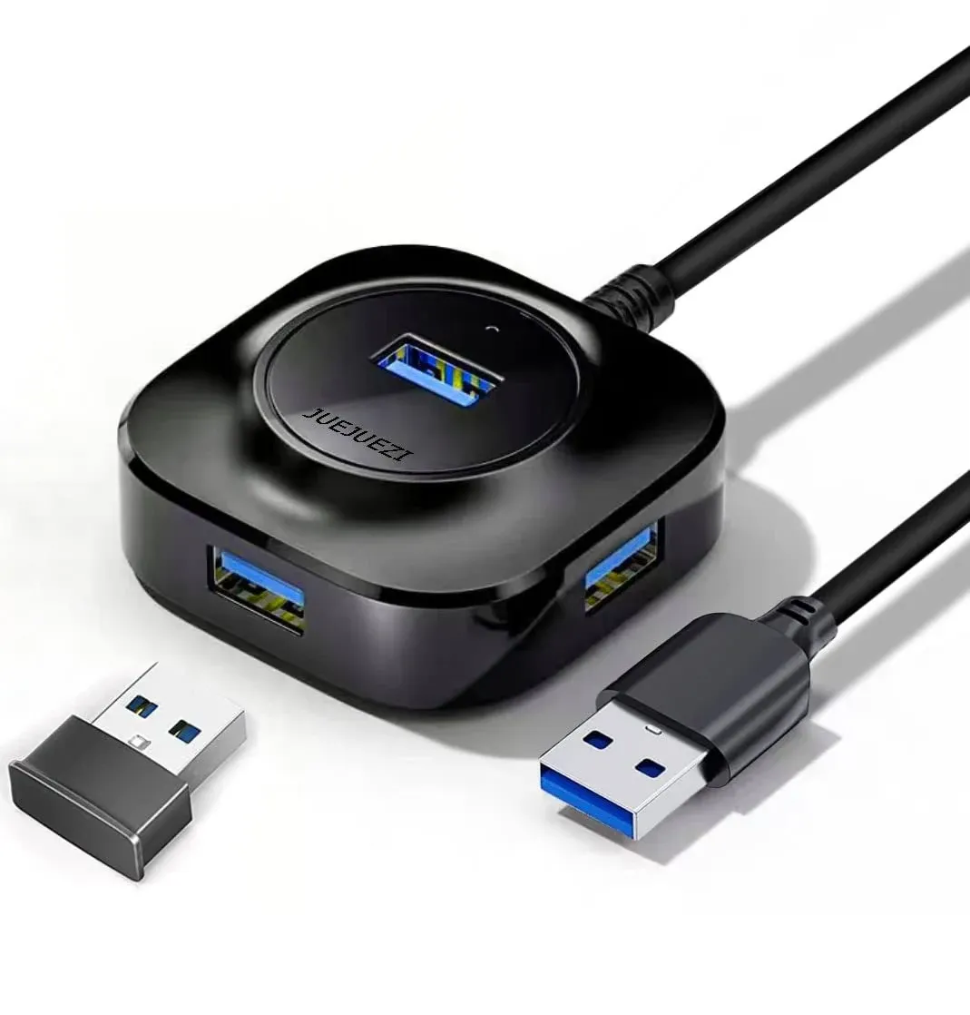 USB 3.0 Hub - 4-Port Splitter Expander with 5Gbps Extension Cable