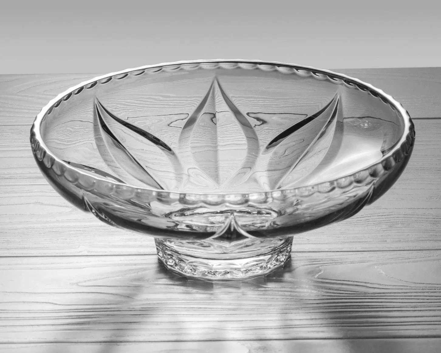 Amlong Crystal Lead Free Crystal Fruit Bowl, 12.5 inch Diameter