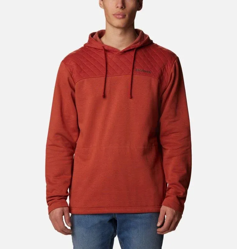 Columbia Hart Mountain Quilted Hoodie Men's Clothing Warp Red : 2XL