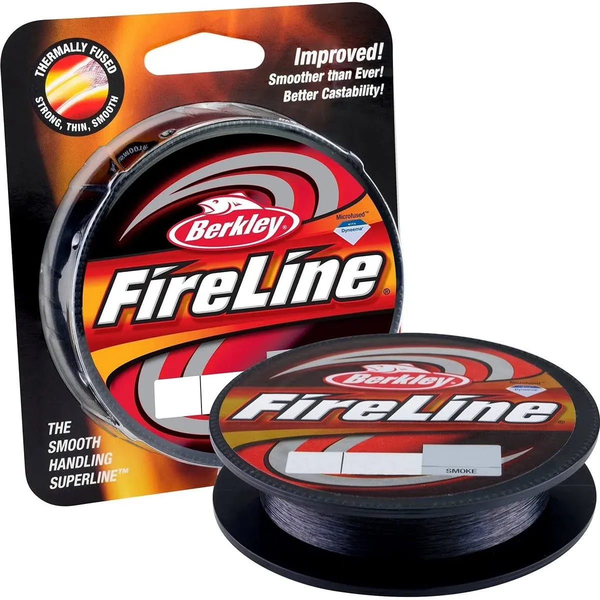 **NEW** Berkley Fireline Fused Superline Braided Line Smoke 14 lb. / 125 yd