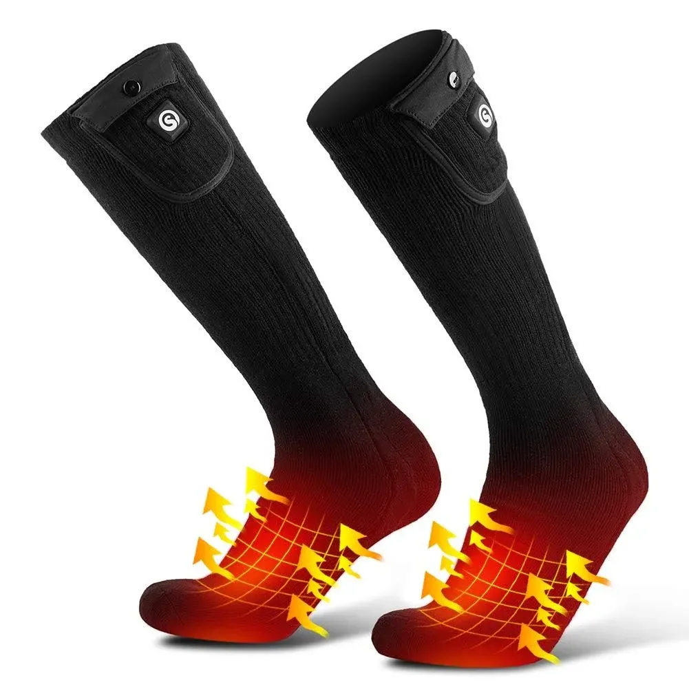 SAVIOR HEAT Heated Socks for Men Women Rechargeable Battery Electric Socks Winter Foot Warmer Outdoor Skiing Hunting Fishing