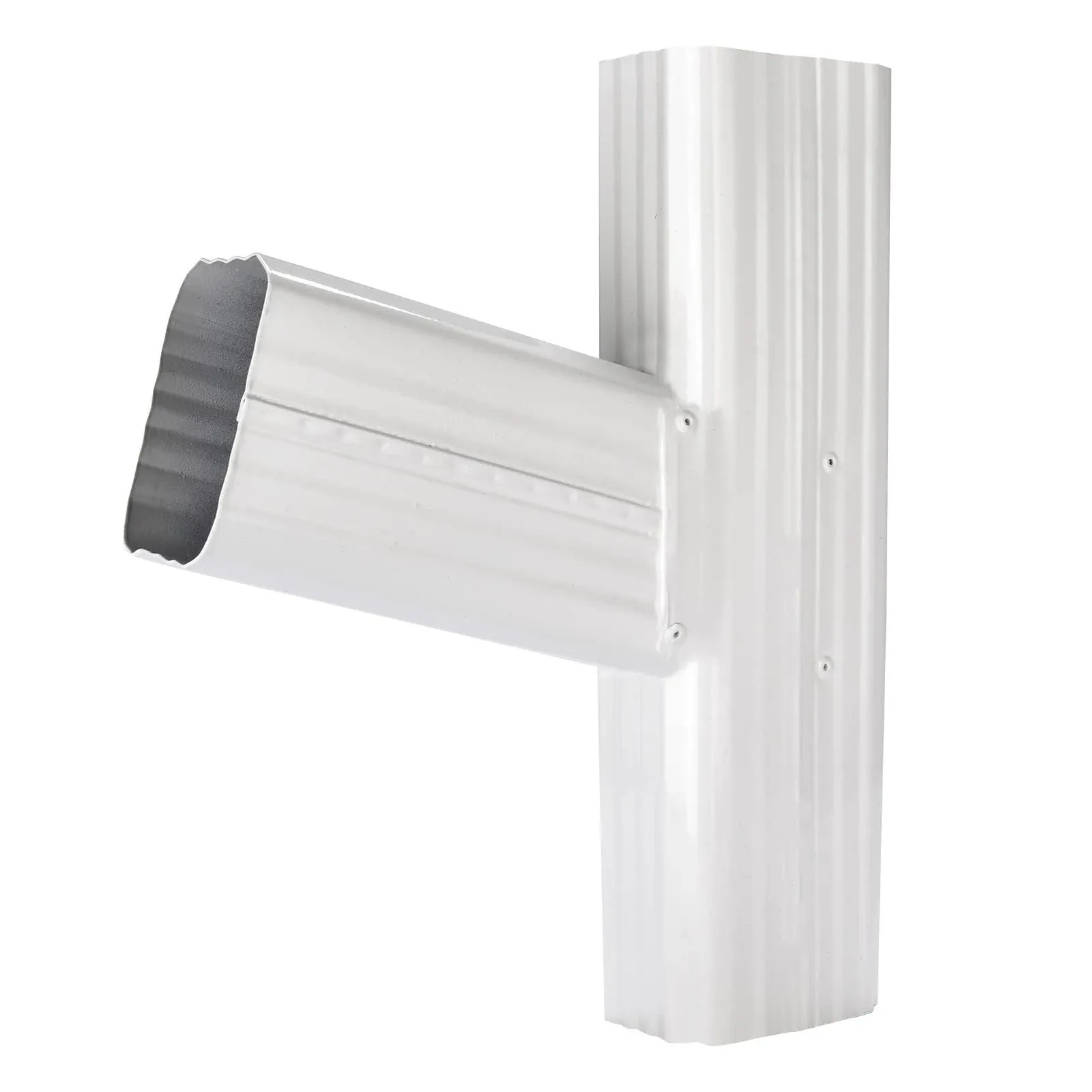 VYH Gutter Downspout Y Connector 2x3 Standard Left High Gloss White