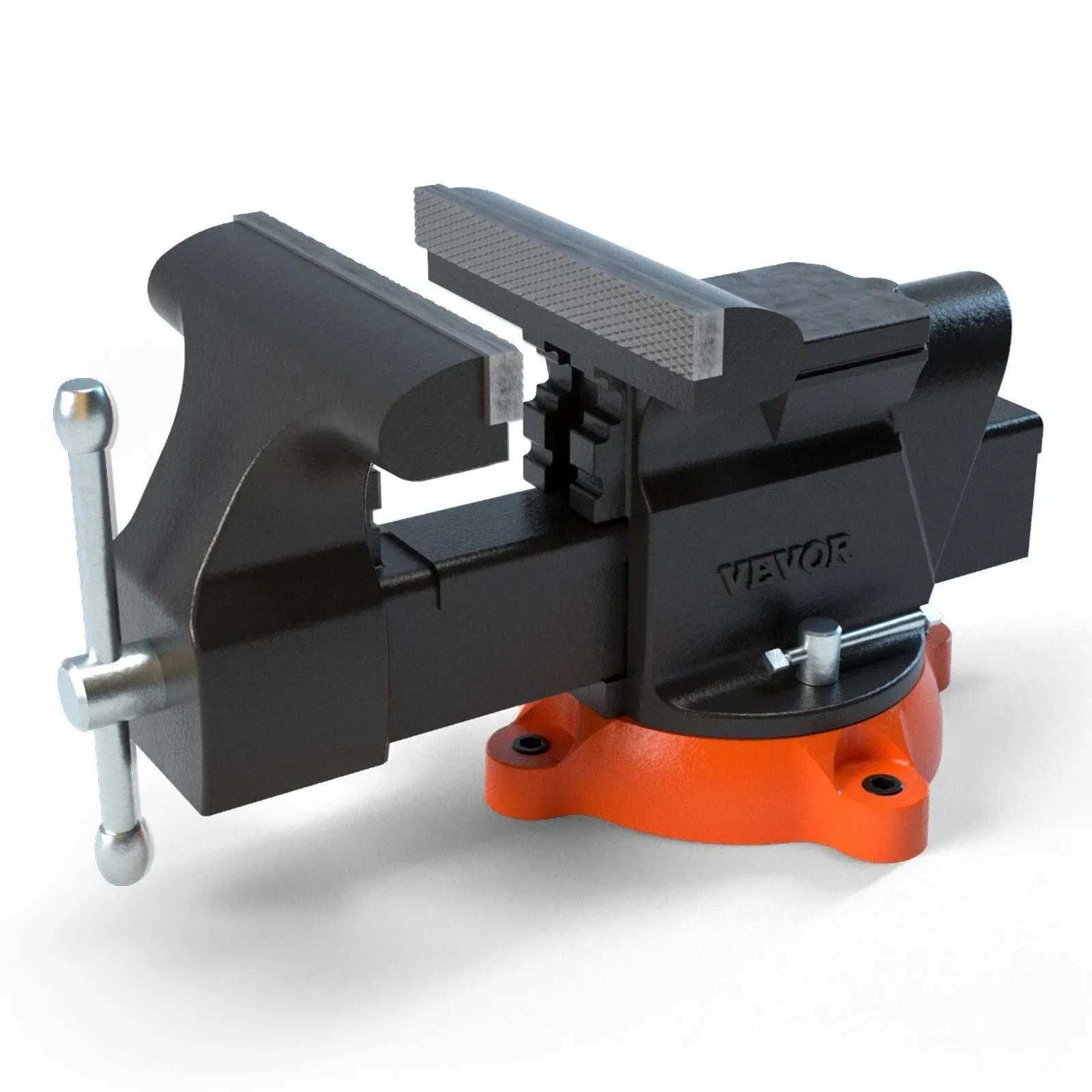 VEVOR 6 in. Bench Vise with Anvil 360 deg Swivel Locking Base Heavy Duty Ductile Iron