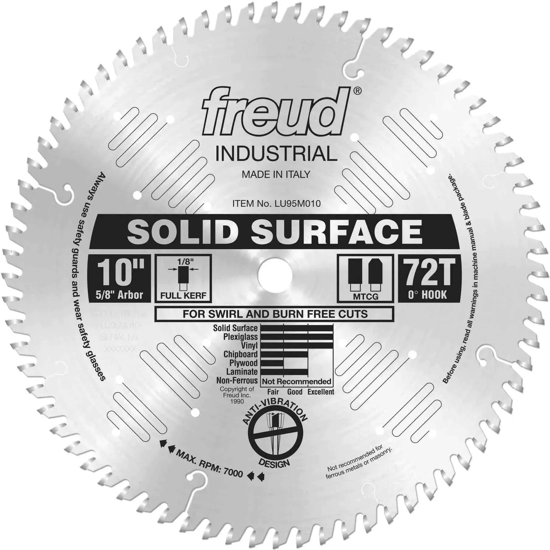 Freud LU95M010 10" Solid Surface Blade