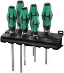 Kraftform Plus 334/6 Screwdriver Set with Rack and Lasertip, (Piece of