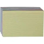 Ruled Color Index Cards, 300 Count/Cards, Assorted, 5&#034; X 8&#034;