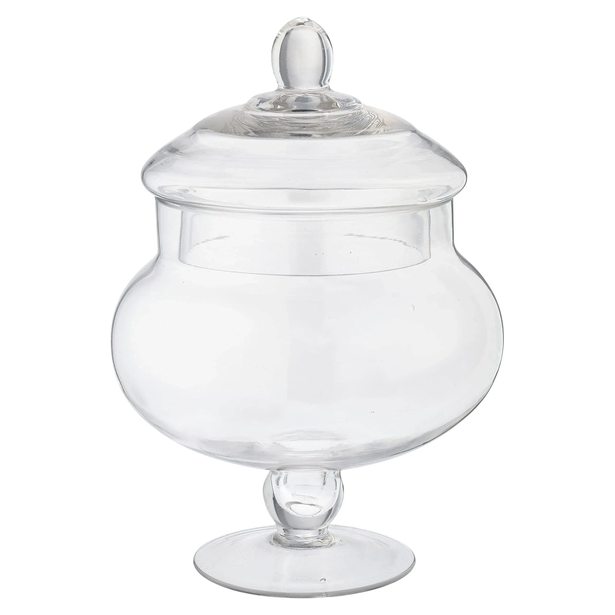 9" Glass Apothecary Jar Ashland - Glass Storage Container for Bathroom, Home Décor, Kitchen - 1 Pack