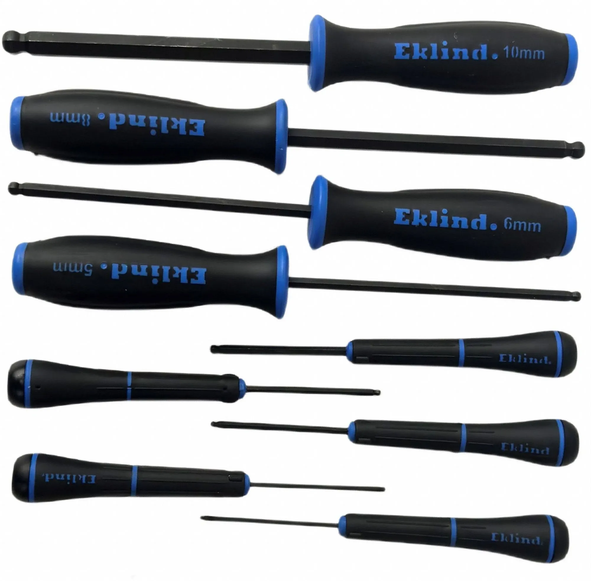 Eklind 90609 9 Pc Ball-Hex Screwdriver Set With Pouch, 1.5MM-10MM