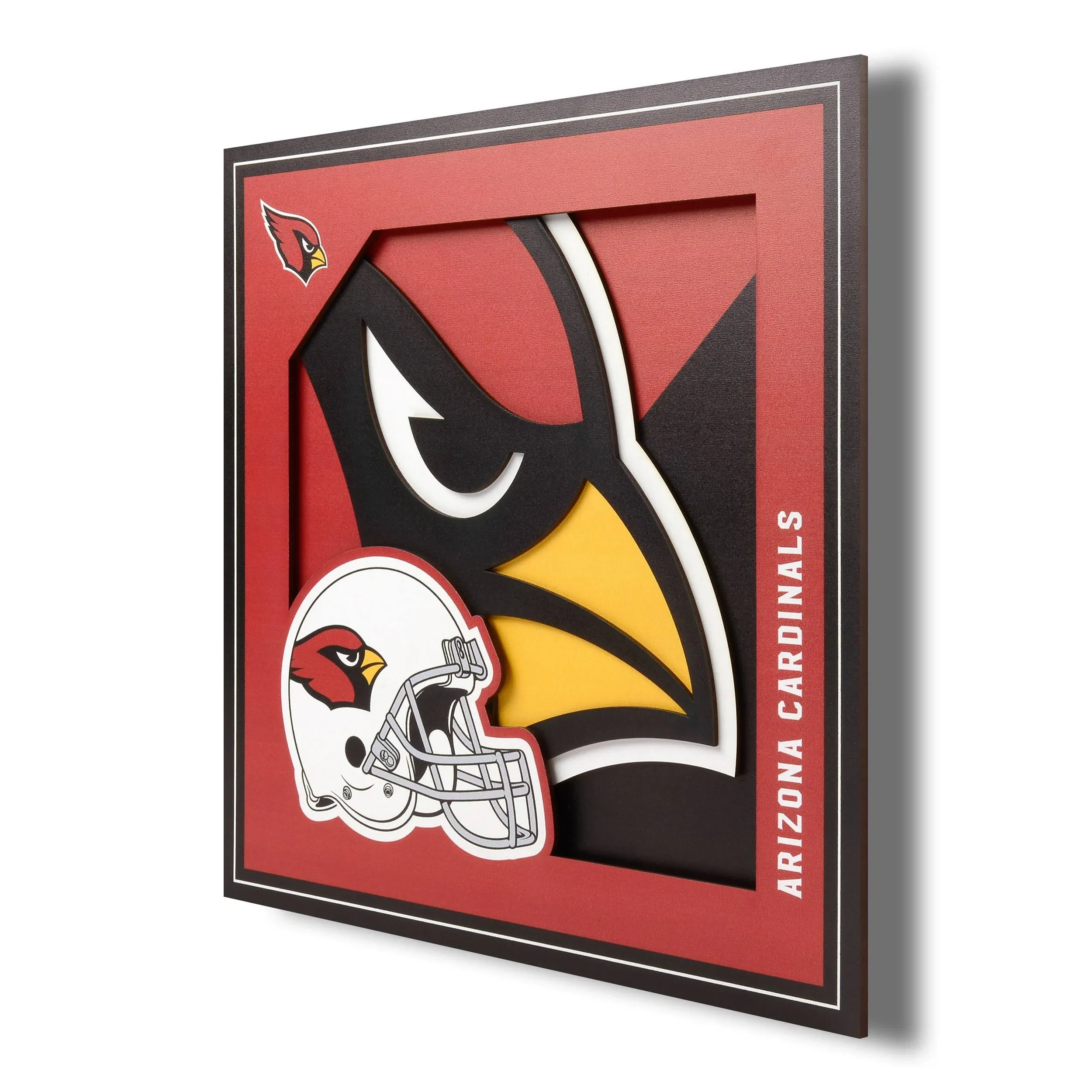 NFL Arizona Cardinals 3D Logo Series Wall Art - 12"x12"