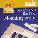 Lineco See-Thru Polyester Mounting Strips (12", 60 Strips)