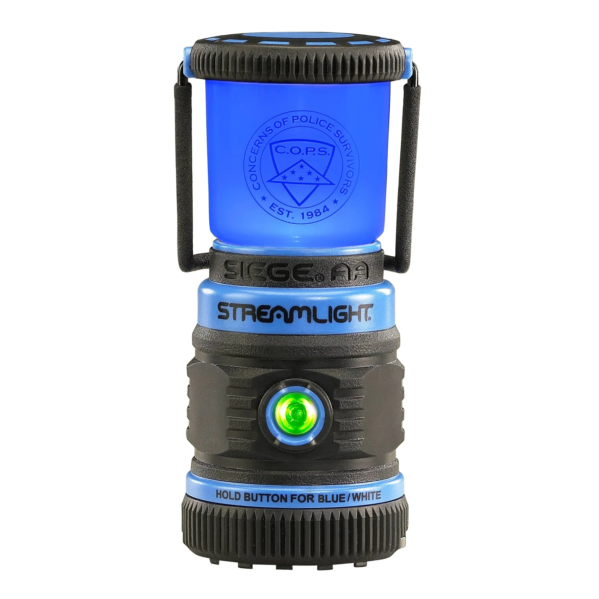 Streamlight 44953 Siege 200-Lumen Ultra-Compact AA Alkaline Outdoor Hand Lantern/Flashlight, Blue