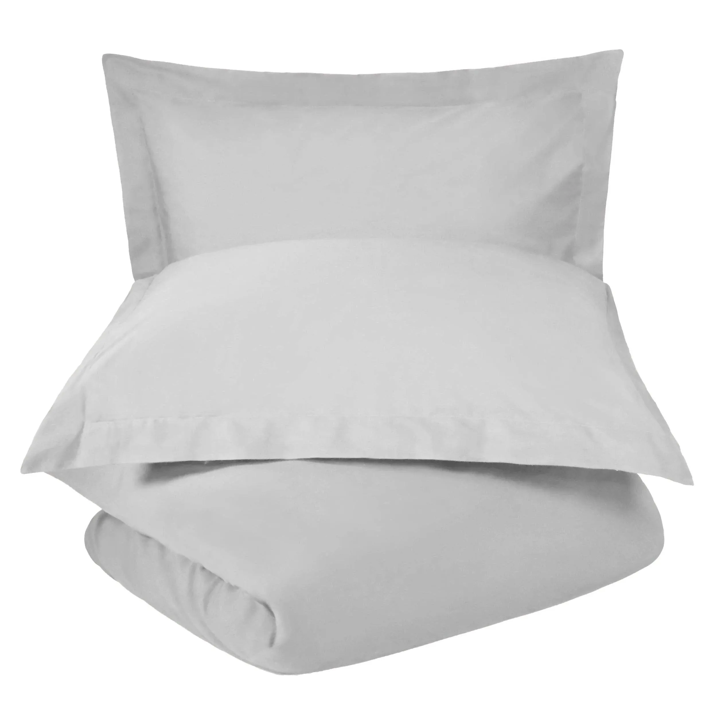 Superior Solid Cotton Percale Duvet Cover Set,Twin ,Platinum