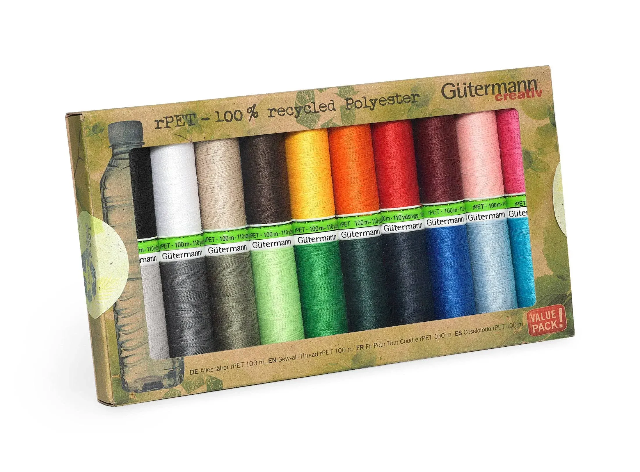 Gutermann RPET Polyester Sew-All Thread Set - 20 Spools