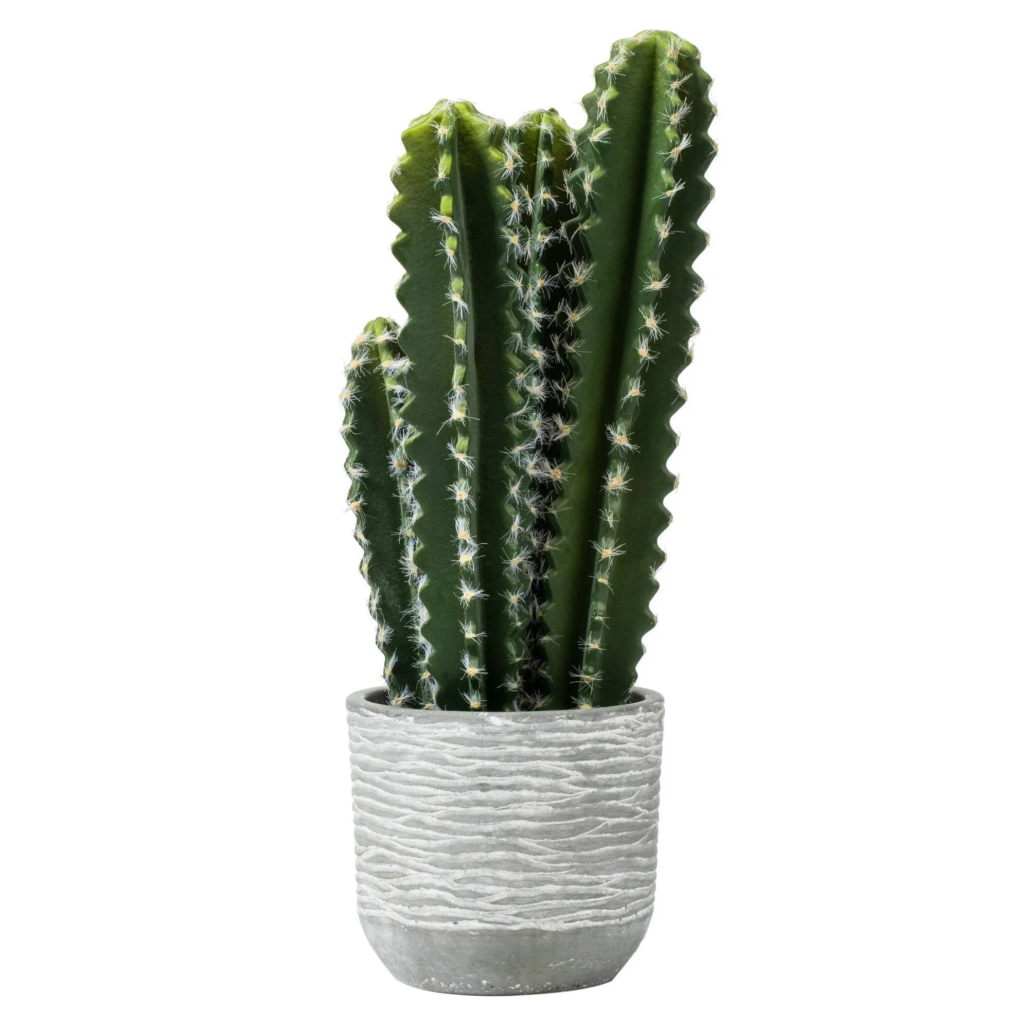 Vickerman 17" Artificial Green Cactus Plant, Plastic