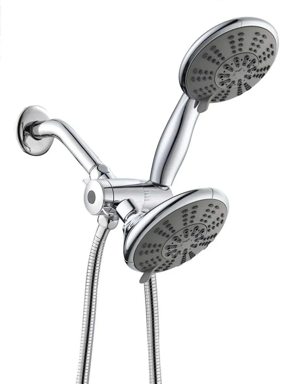 Ana Bath High Pressure 5&#034; 5 Function Dual Shower Head Combo - Chrome REFURBISHED