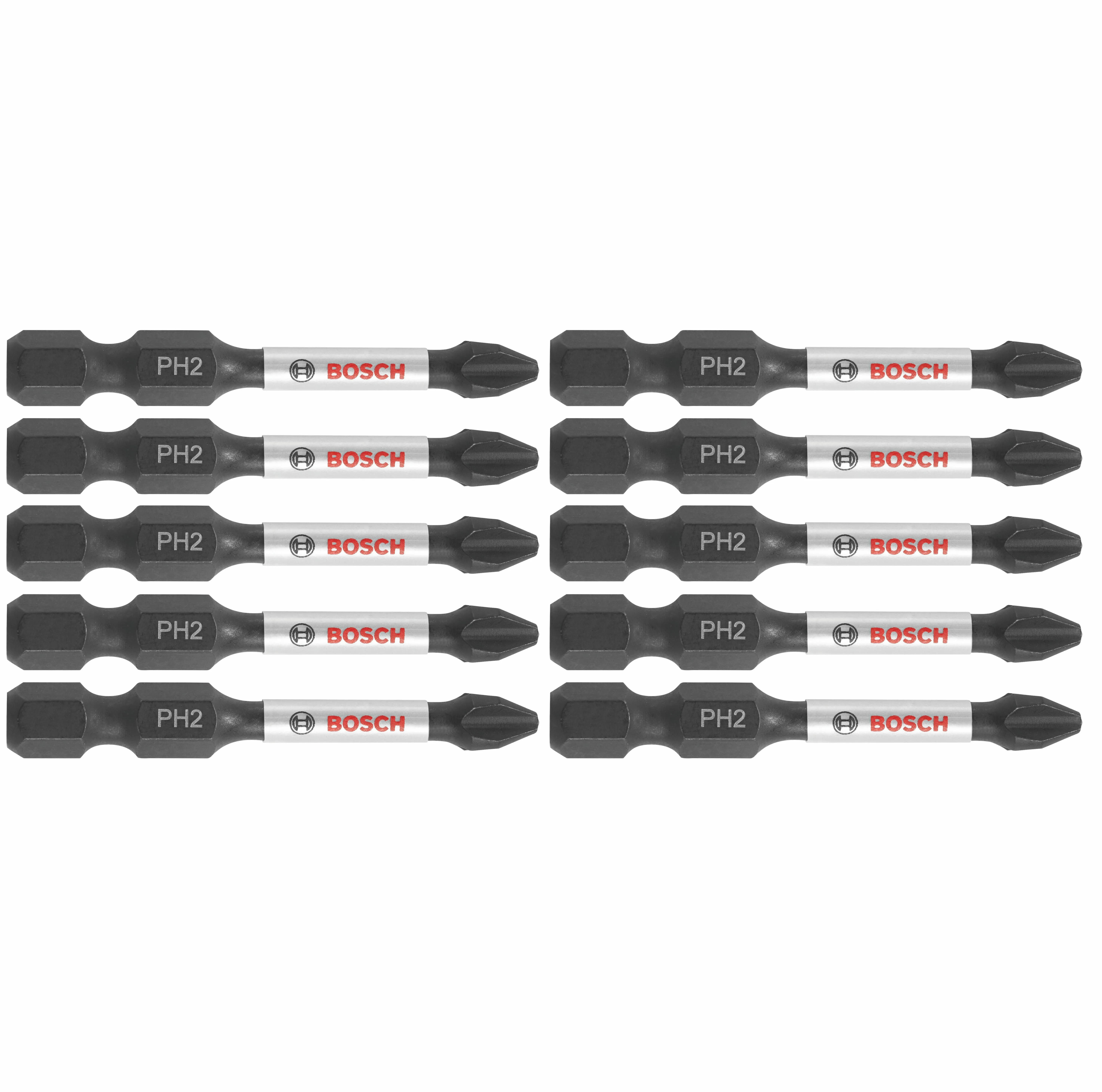 Bosch 2-in Impact Tough Power Bit, P2, 10 Pack