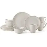 Mikasa Cora 16 Piece Dinnerware Set, Service For 4, White