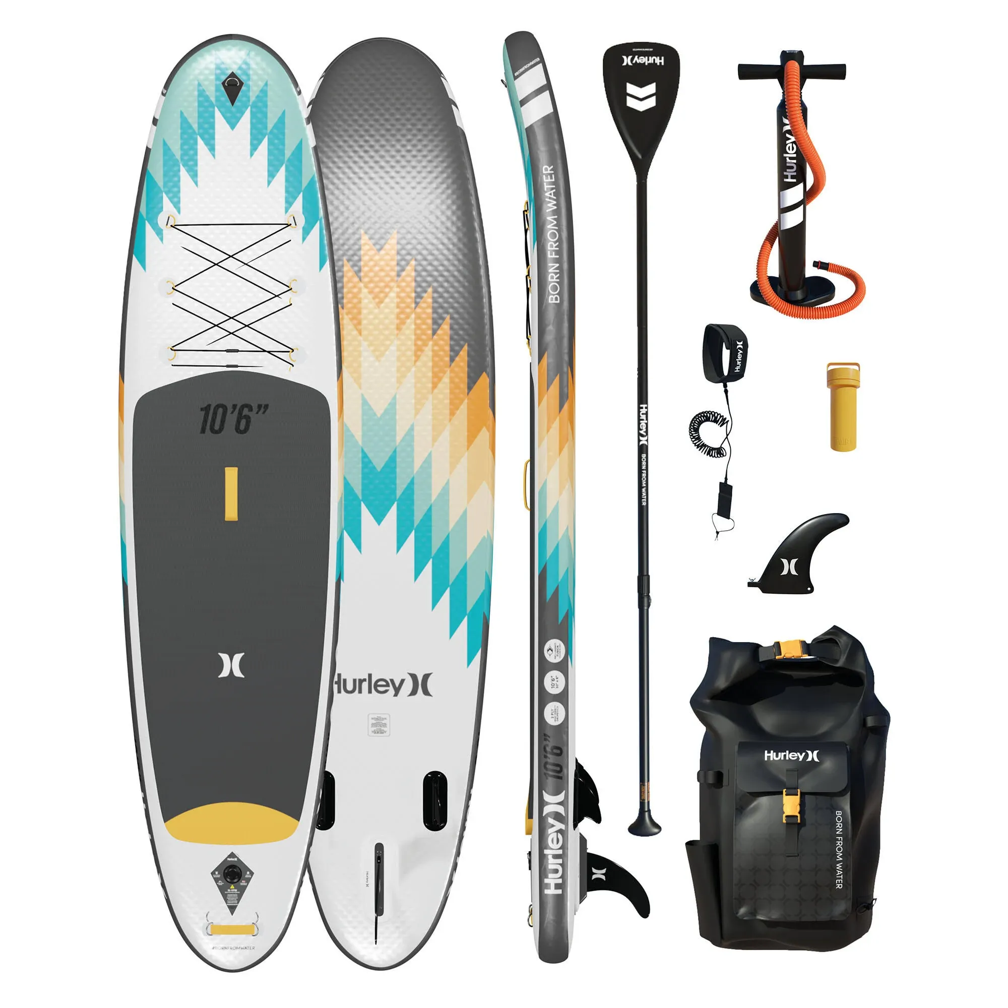 Hurley Advantage 10'6" Inflatable Stand Up Paddle Board - Outsider Brookstone