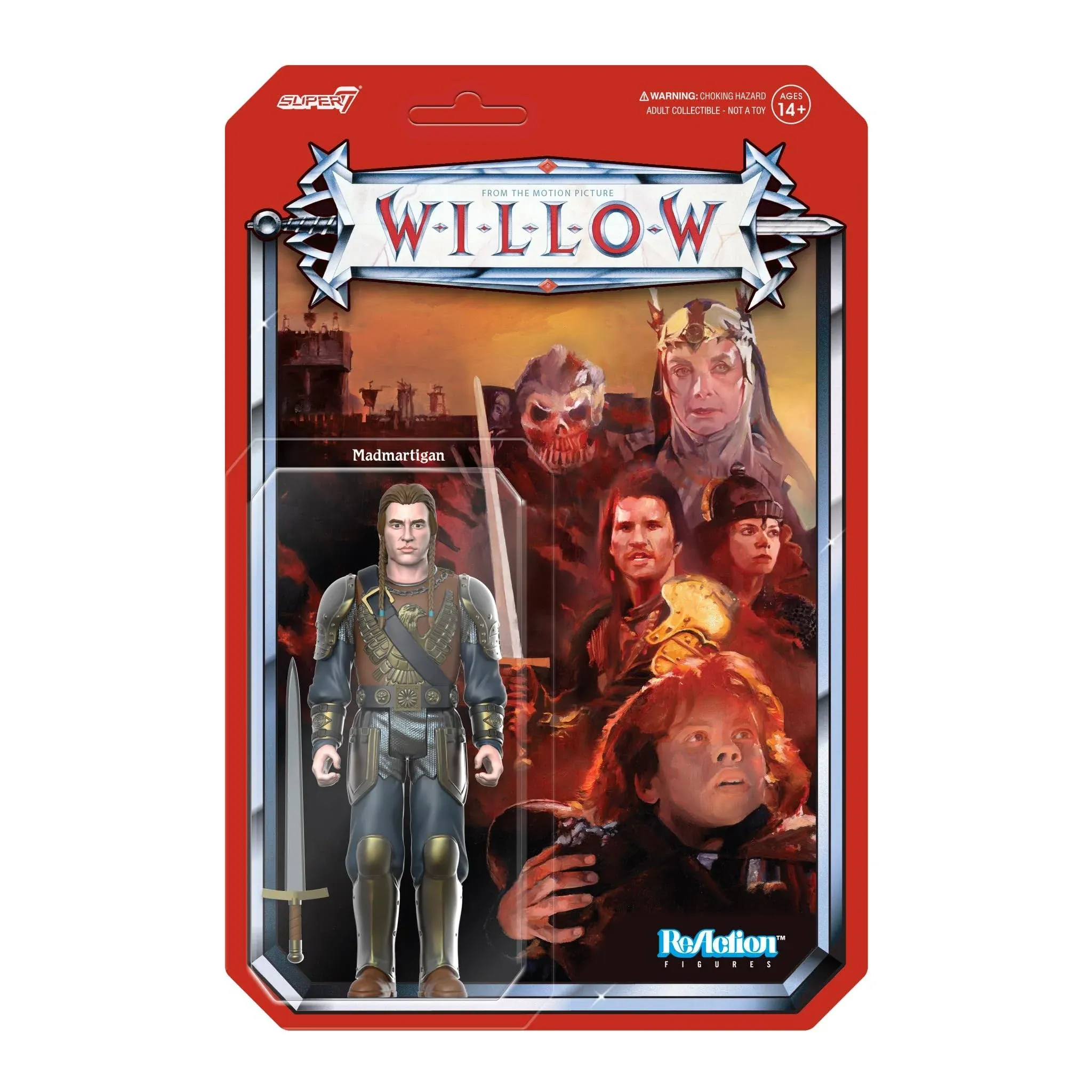 SUPER7 Willow Madmartigan ReAction Figure 3.75&#034; NEW