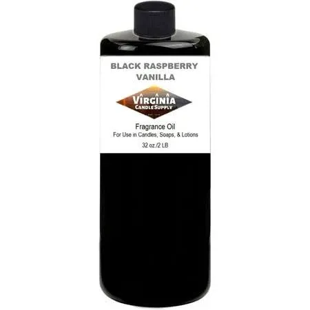 Black Raspberry Vanilla Fragrance Oil (32 oz Bottle) for Candle Making, Soap...