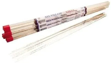 Lucas Sil-Fos 15 Brazing Alloys 15%, Silvaloy, .125in x .050in x 20in x 7 Rods i