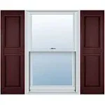 Ekena Millwork LP2S14X04700BD Lifetime Vinyl Standard Two Equal Panels Raised Panel Shutters w/ Installation Shutter-Lok's