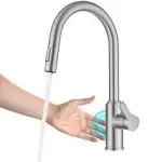 Kraus Oletto Touchless Sensor Pull-Down Single Handle Kitchen Faucet in Spot-Free - Stainless Steel