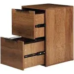 Wood File Cabinet, Vertical Storage Filing Cabinet with 2 Drawers for Letter Size,File Cabinets for Home Office, Grey