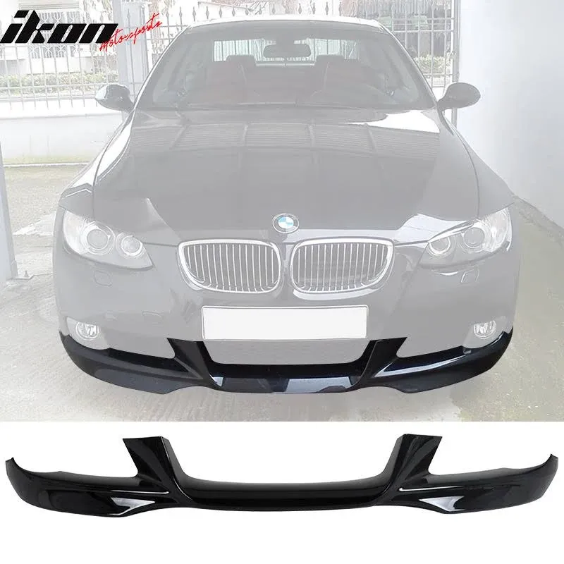 Fits 07-10 BMW E92 E93 3-Series M-TECH Front Lip Spoiler Painted Jet Black PP