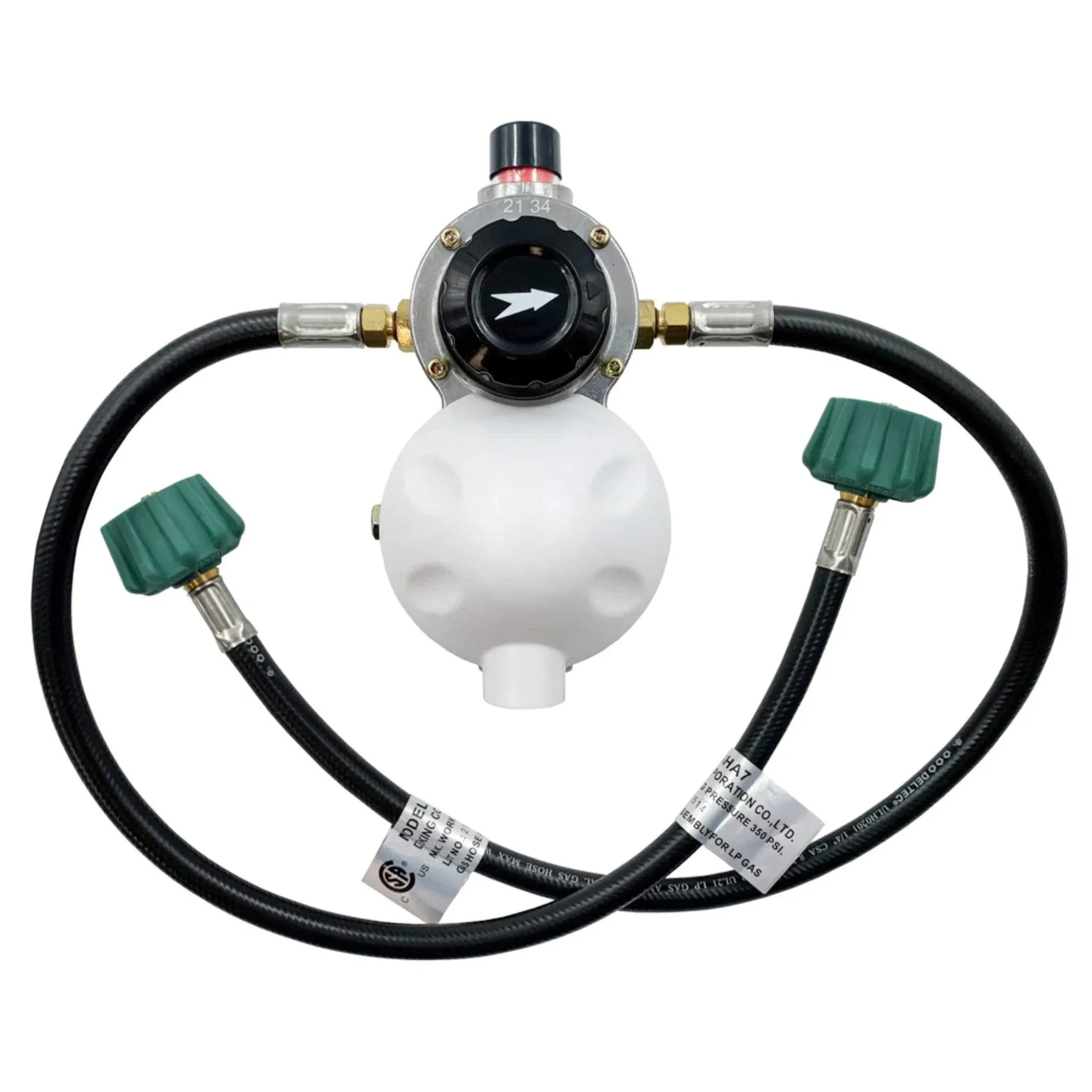 AP Products 028-606024 Auto Changeover LP Gas Regulator with Two 24" Pigtails, Cover & Mounting Bracket