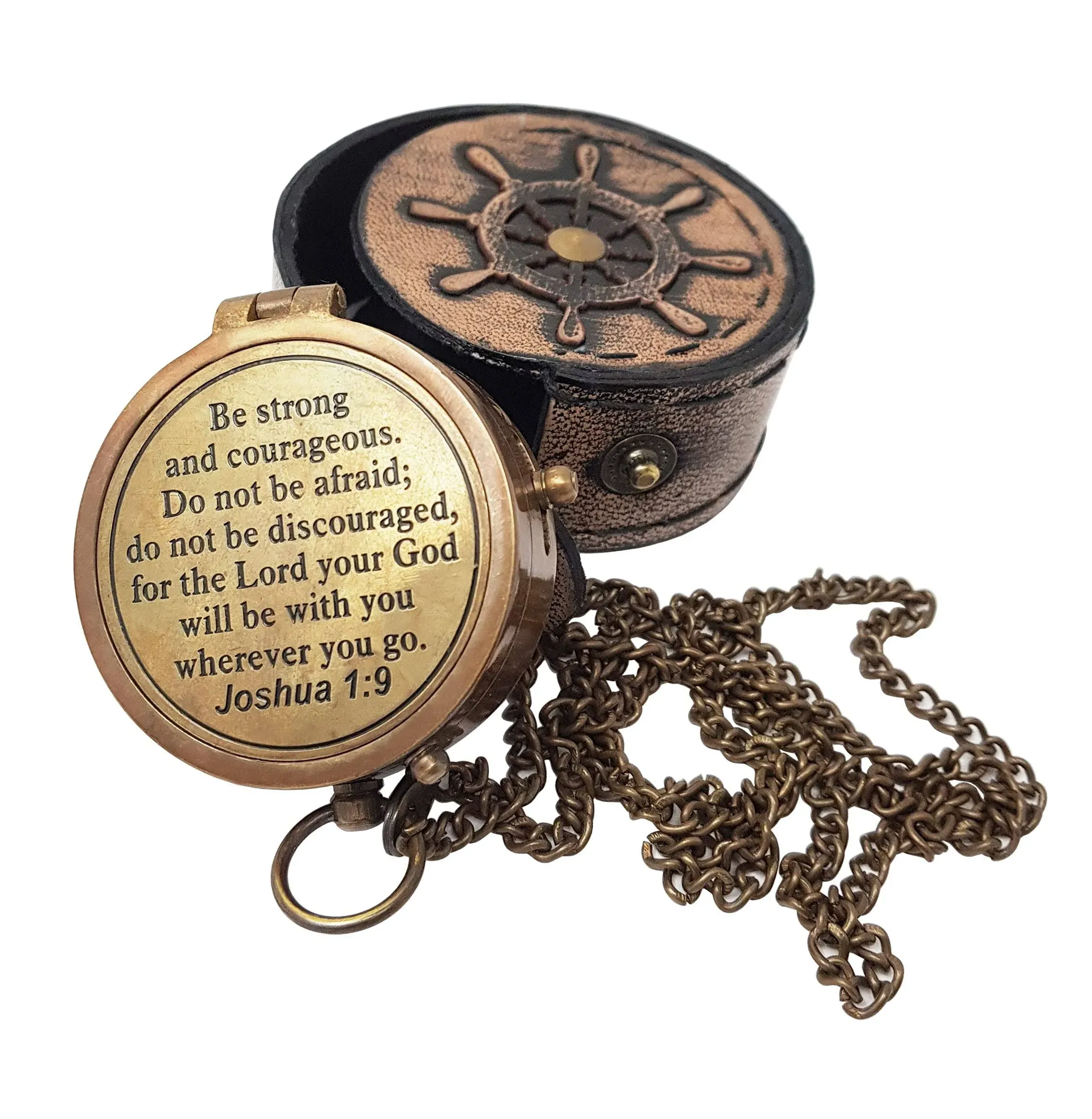 Be Strong and Courageous Engraved Compass, Confirmation Gift Ideas, Baptism Gifts