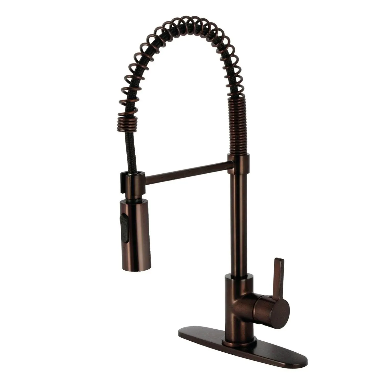 Kingston Brass LS877CTLAB Continental Pre-Rinse Kitchen Faucet, Antique Brass 9.81 x 8 x 19.63