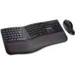 Kensington K75406US Pro Fit Ergo Wireless Keyboard and Mouse, Black