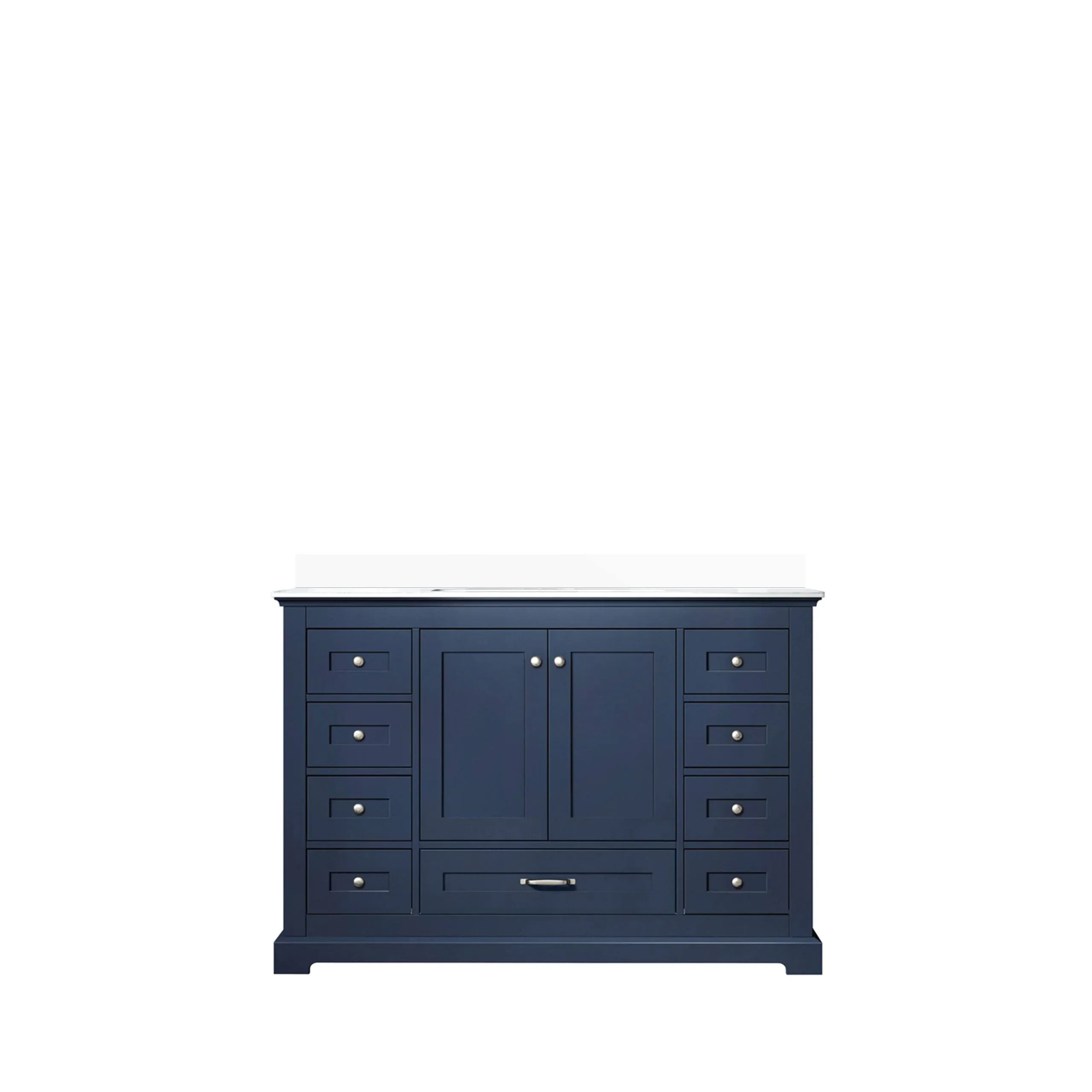 Dukes 48 in. W x 22 in. D Navy Blue Single Bath Vanity and Cultured Marble Top