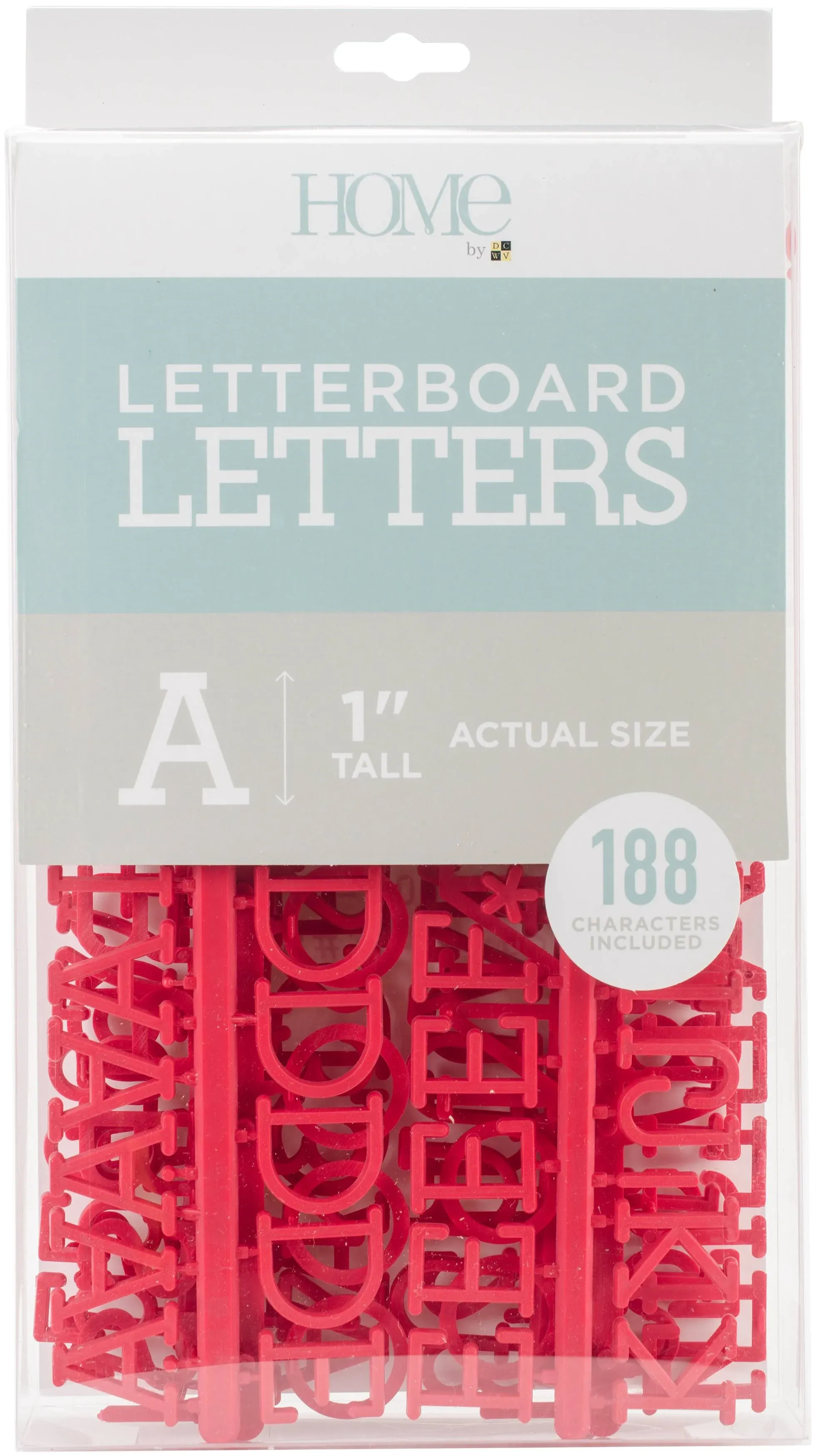 DCWV Letterboard Letters &amp; Characters 1&#034; 188/Pkg-Red