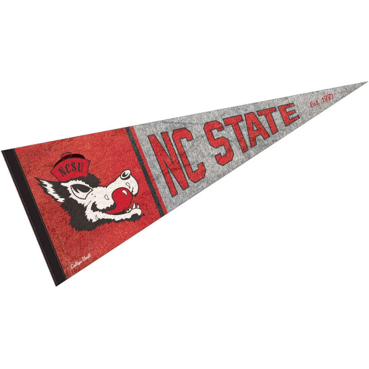 North Carolina State Wolfpack Pennant Throwback Vintage Banner