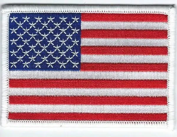 United States of America Flag Embroidered Patch USA - Iron-On or Sew - (Standard)