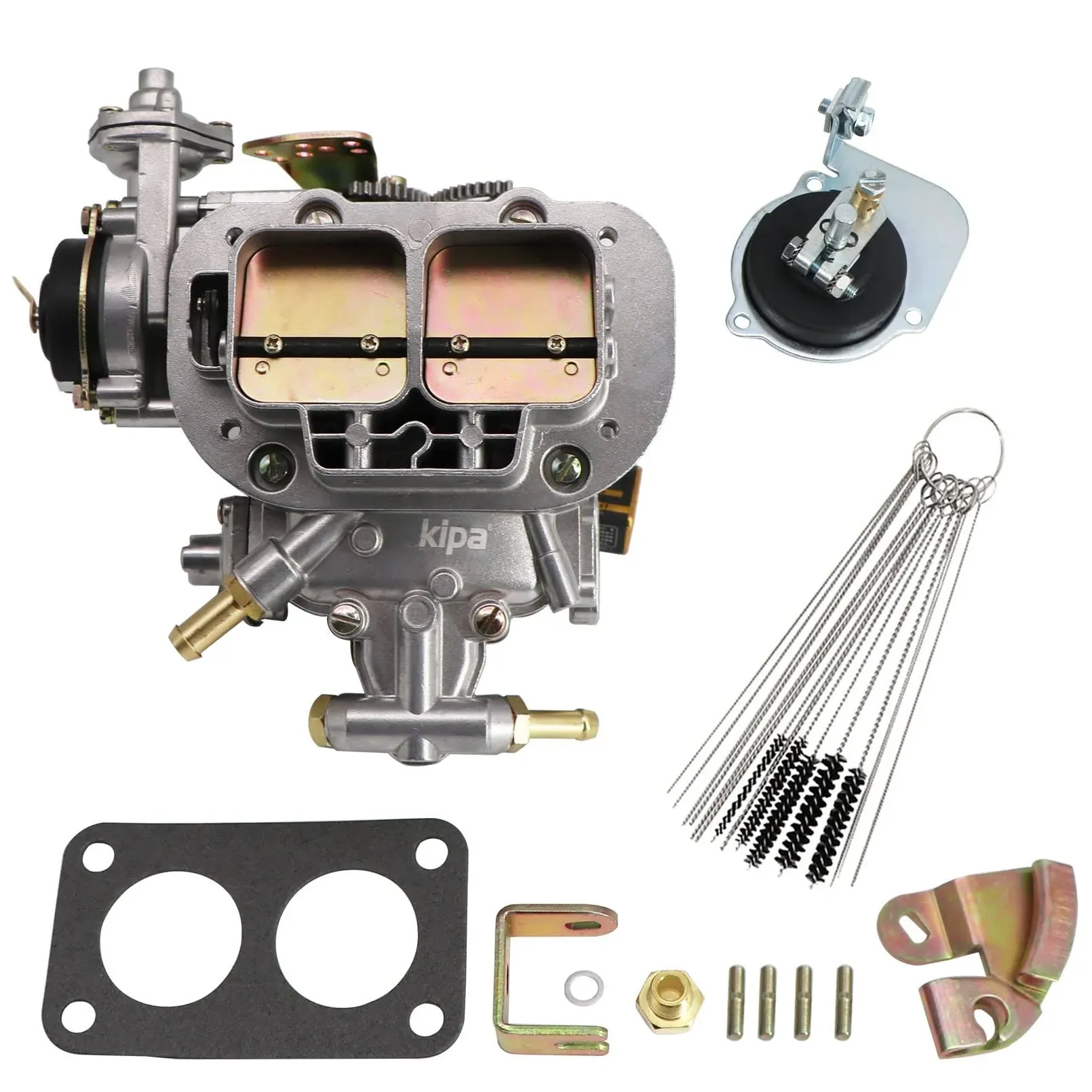 KIPA Carburetor For 38X38 2 Barrel Fiat Renault Ford VW Dodge Pickup Daewoo Lada Seat Opel Jeep BMW Mitsubishi 4 Cylinder DGEV Electric Choke Carb Replace OEM # 19830.202 DGES 390