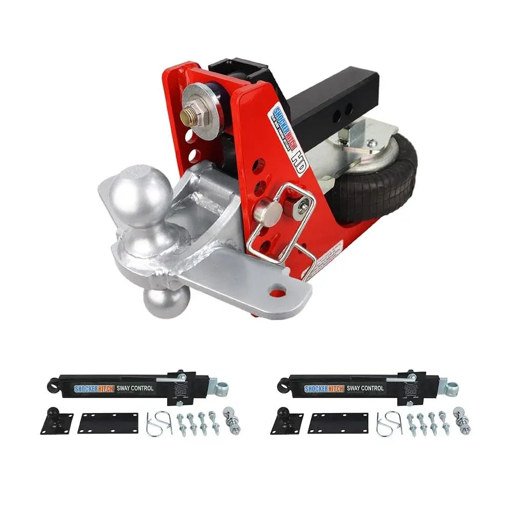 Shocker HD 20K Air Hitch Combo Ball & Sway Control Towing Kit, Fits 2" Hitch 2 ...