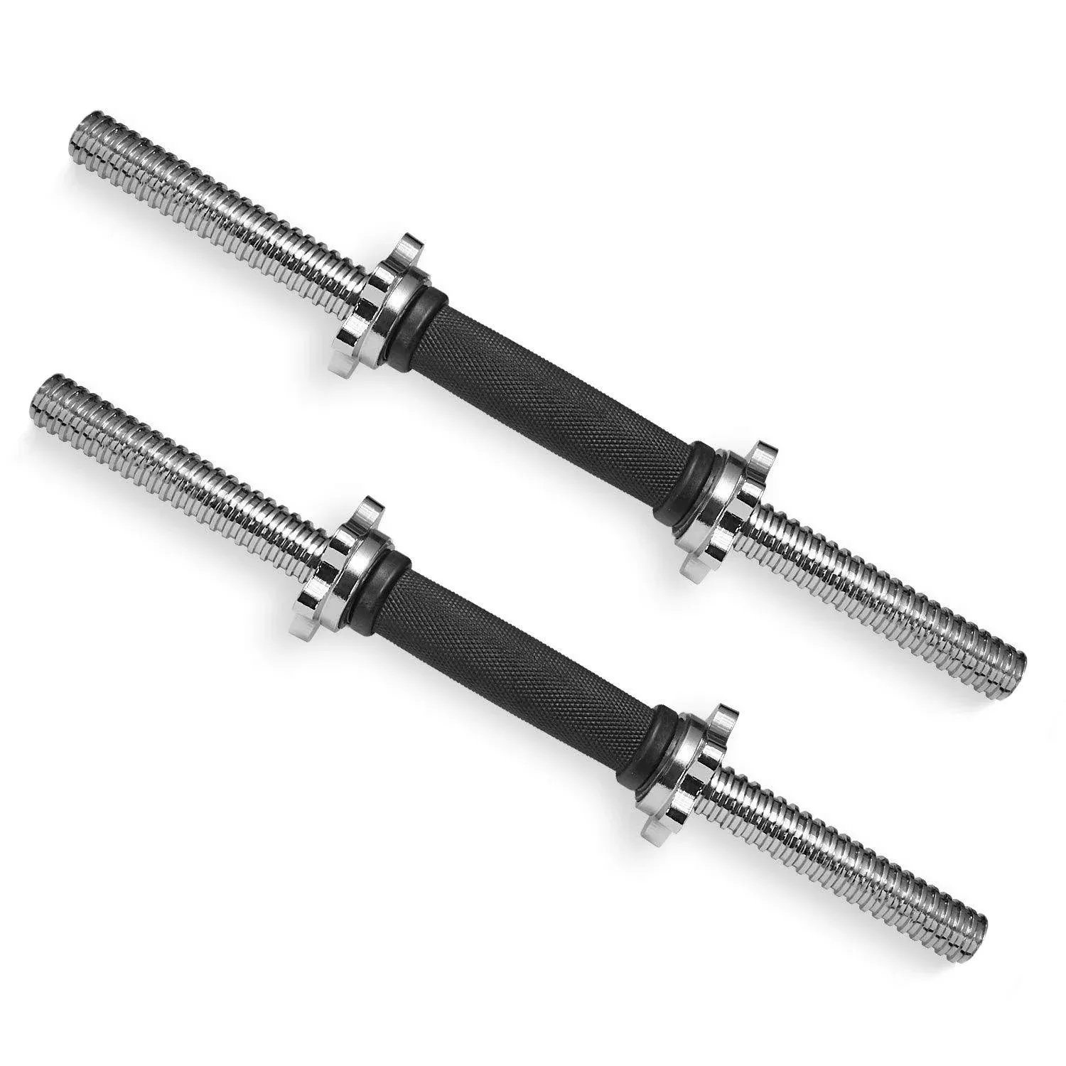 A2ZCARE Threaded Dumbbell Handlesadjustable Dumbbell Bar Handles - Fit 1 inch Standard Weight Plate - Weightlifting Accessories - Sold in Pair Rubber