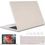 May Chen Compatible with MacBook Pro 13 inch Case 2020 2021 2022 Release Model A2338 M1 A2251 A2289, Plastic Hard Shell Case with Keyboard Cover for MacBook Pro 13 Touch Bar Fits Touch ID, Rock ash