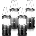 LED Camping Lanterns Battery Powered, Collapsible, IPX4 Water Resistant, Outdoor